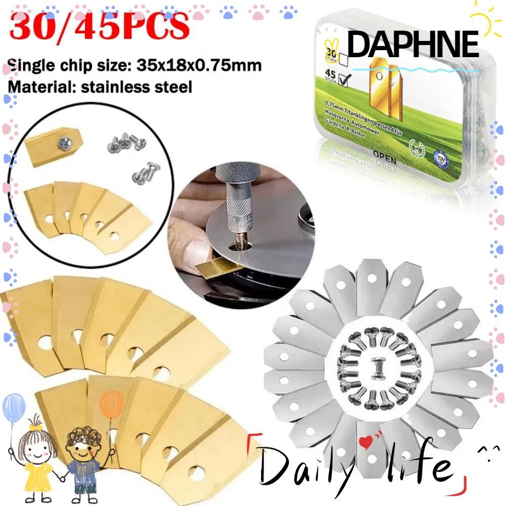 Daphne 30/45PCS Trimmer Blade, สแตนเลสหญ้าเปลี่ยนเครื่องตัดหญ้าชุดใบมีดตัด, 35*18*0.75 มม.อุปกรณ์ซ่อ