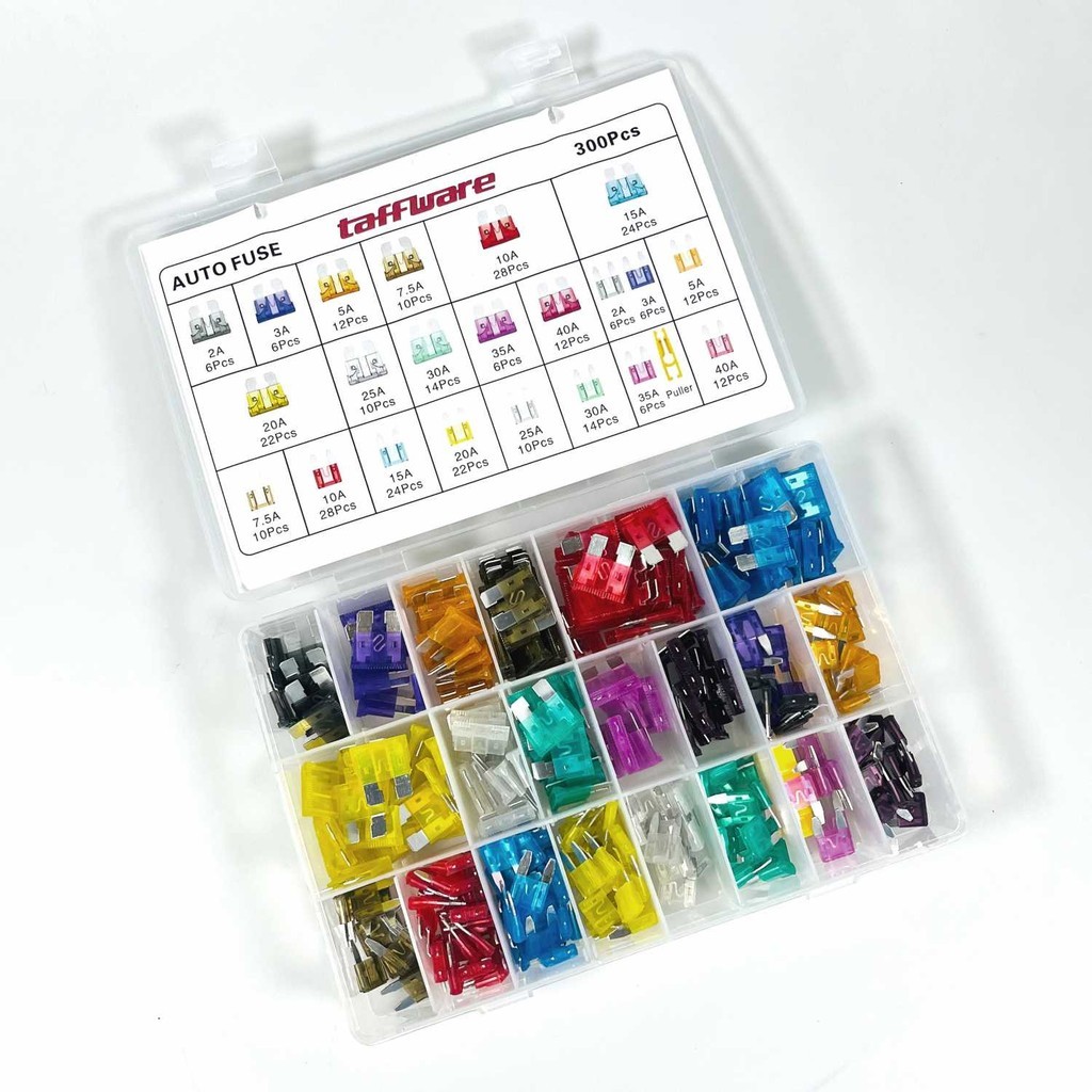 Taffware ใบมีดฟิวส์รถยนต์ขนาดกลาง พร้อมกล่อง 300 ชิ้น - OC-300