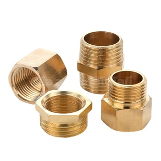 NP-FF นิปเปิ้ลทองเหลือง เมีย-เมีย เกลียวใน-เกลียวใน 1/8"-1" Brass Nipple Female-Female Thread นิปเปิ้ล ทองเหลือง ข้อต...
