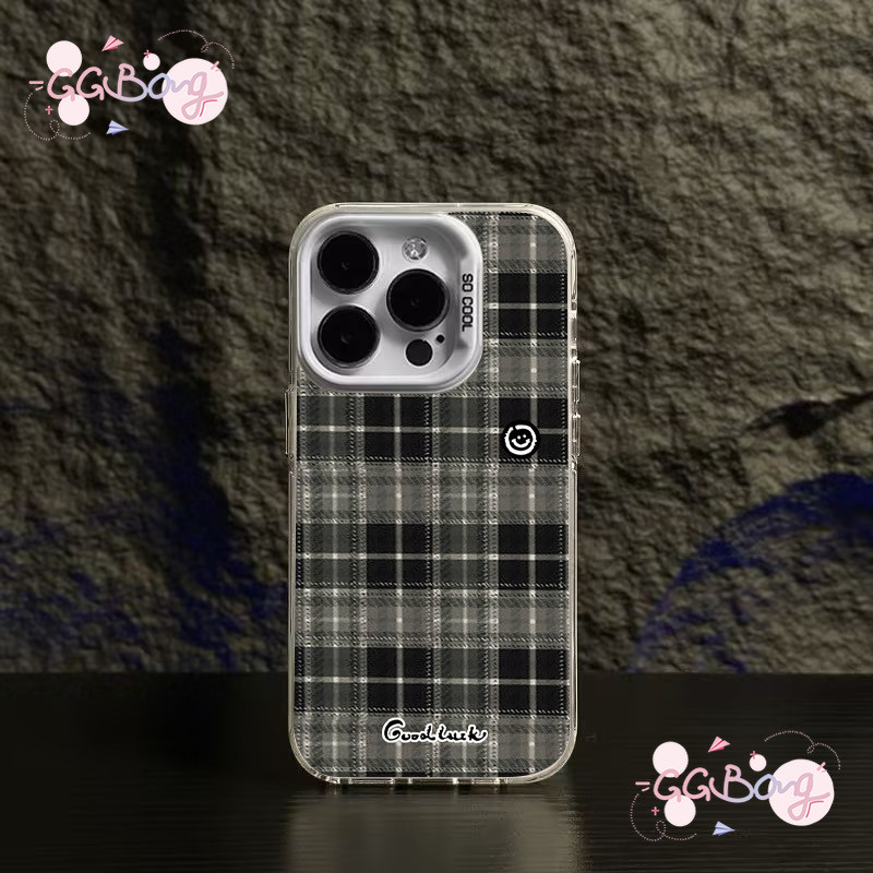 เคสไอโฟน 11 สำหรับ IPhone 15 16 11 13 14 12 Pro Max XR 15 7 8 14 16 Plus X XS Max SEตรวจสอบโชคดียิ้มครอบคลุมลักษณะหรูหรา - รูปที่ 6