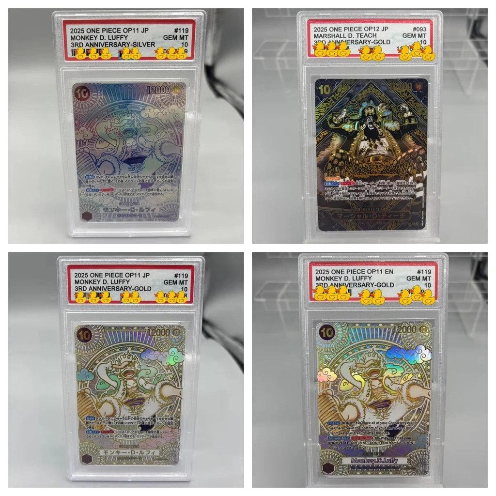 Psa10 การ์ดเก็บการ์ด DIY OPCG คุณภาพสูง 2025 ONE PIECE OP12 JP MARSHALL D. TEACH