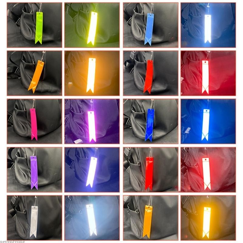 เซฟ หลายสีสะท้อนแสงพวงกุญแจการมองเห็นกระเป๋าเป้สะพายหลังสะท้อนแสงแท็กเกียร์สะท้อนแสงความปลอดภัยกระเป๋าเป้สะพายหลังแท็กส