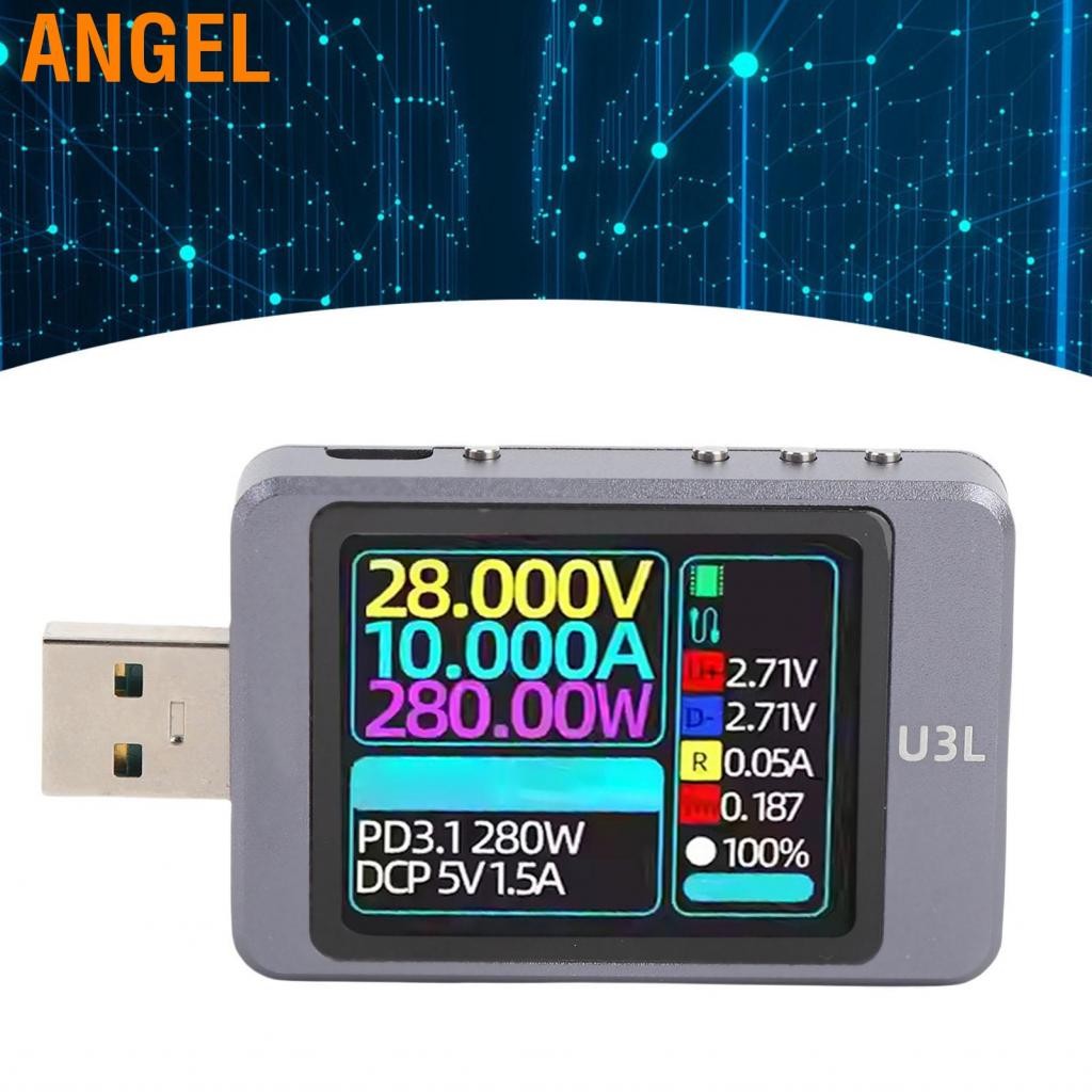 ANGEL เครื่องมือทดสอบ USB ของแองเจิล-th 4-28V 0-5A 1.77 นิ้วหน้าจอ A C แรงดันไฟฟ้ากระแสไฟฟ้าหลายมิเต