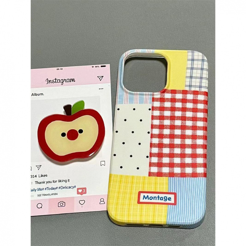 เคสโทรศัพท์ Apple IPhone XSMax/XR ลายตารางหมากรุก 16/15/14/13 ฝาครอบป้องกันซิลิโคน