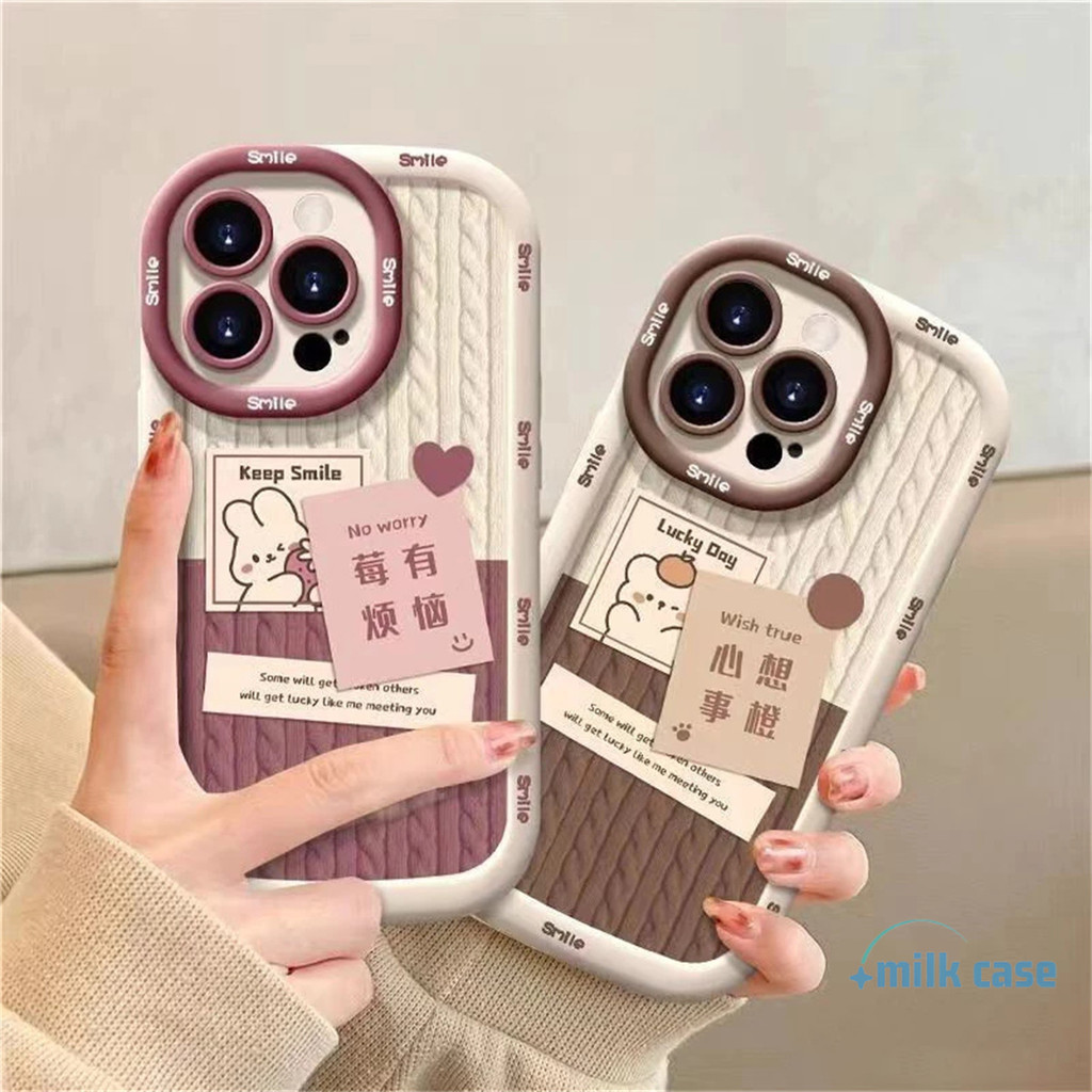 เคสไอโฟน การแสดงออกที่น่ารัก สำหรับ IPhone 11 15 16 13 12 14 Pro Max XR X XS Max 7 8 15 Plus เคส IPhone เคสไอโฟน P579