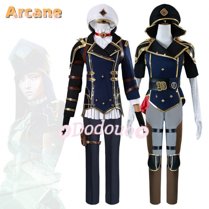Arcane Season 2 คอสเพลย์ชุดcosplay สตรี คาทลิน ไว สำหรับฮาโลวีน
