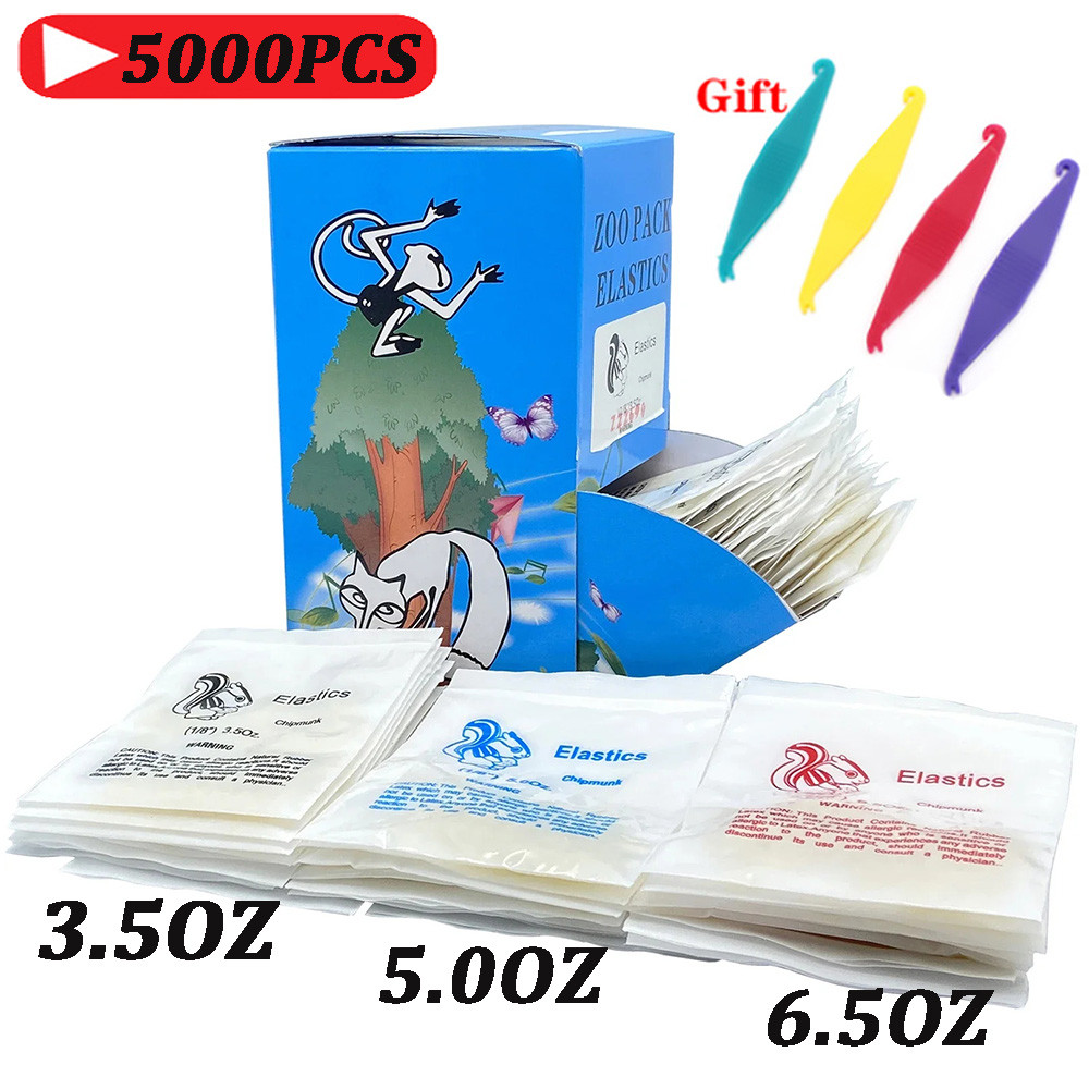 5000ชิ้น/แพ็คทันตกรรมยางรัดสวนสัตว์แพ็คยางยืดที่มีคุณภาพสูงผูกยืดหยุ่นยางรัด