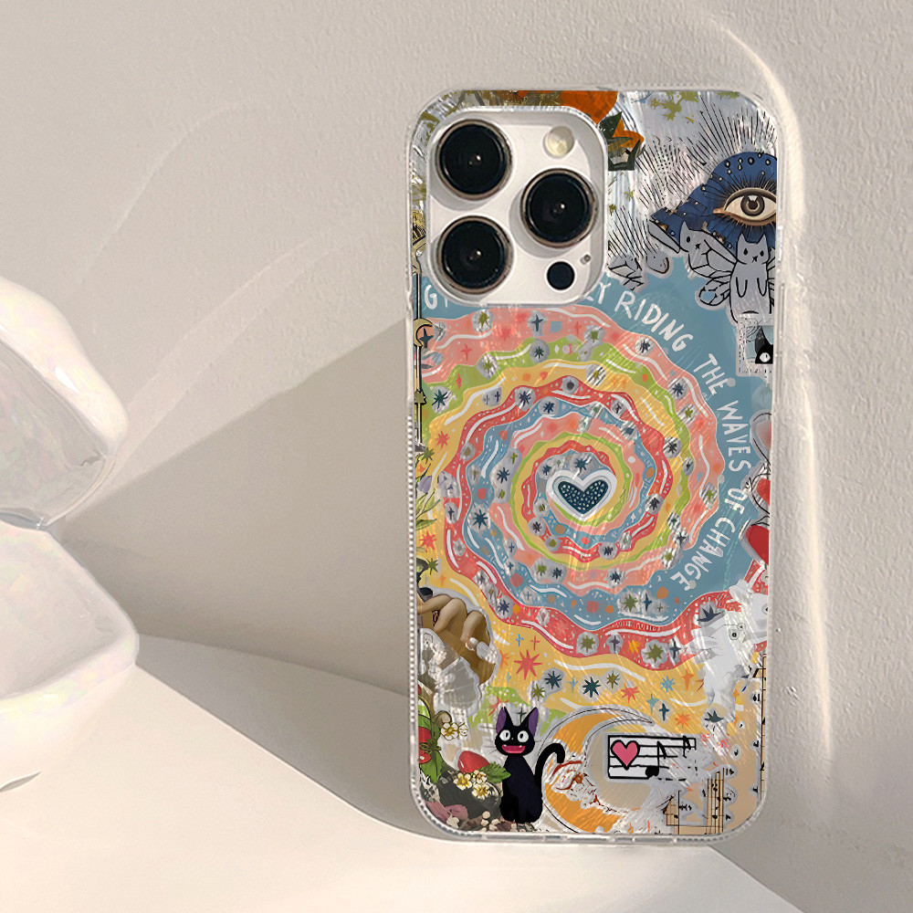 FashionCase สนุกไหล Rainbow River สําหรับ iPhone 11 PRO MAX 12 PRO MAX 13 PRO MAX 14 PLUS 14 PRO MAX