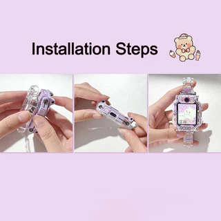 【สาย+เคส+ฟิล์ม】สายนาฬิกา imoo Z6 Z1 Z7 Strap นาฬิกาแม่เหล็กหัวเข็มขัดแฟลช Z7 Z6 Z1 สายคริสตัล เคส imoo Z6 Z7 Z1 Case