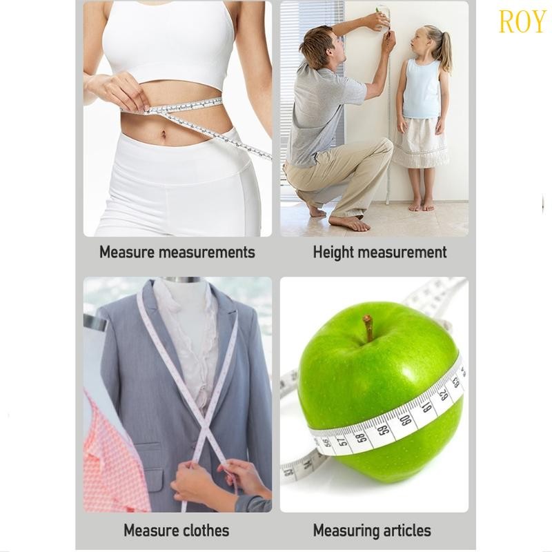 ROY Soft 39 60 นิ้วเย็บตัดเสื้อเทป Body วัดไม้บรรทัด Dressmaking ไม้บรรทัดยืดหยุ่นลดน้ําหนัก