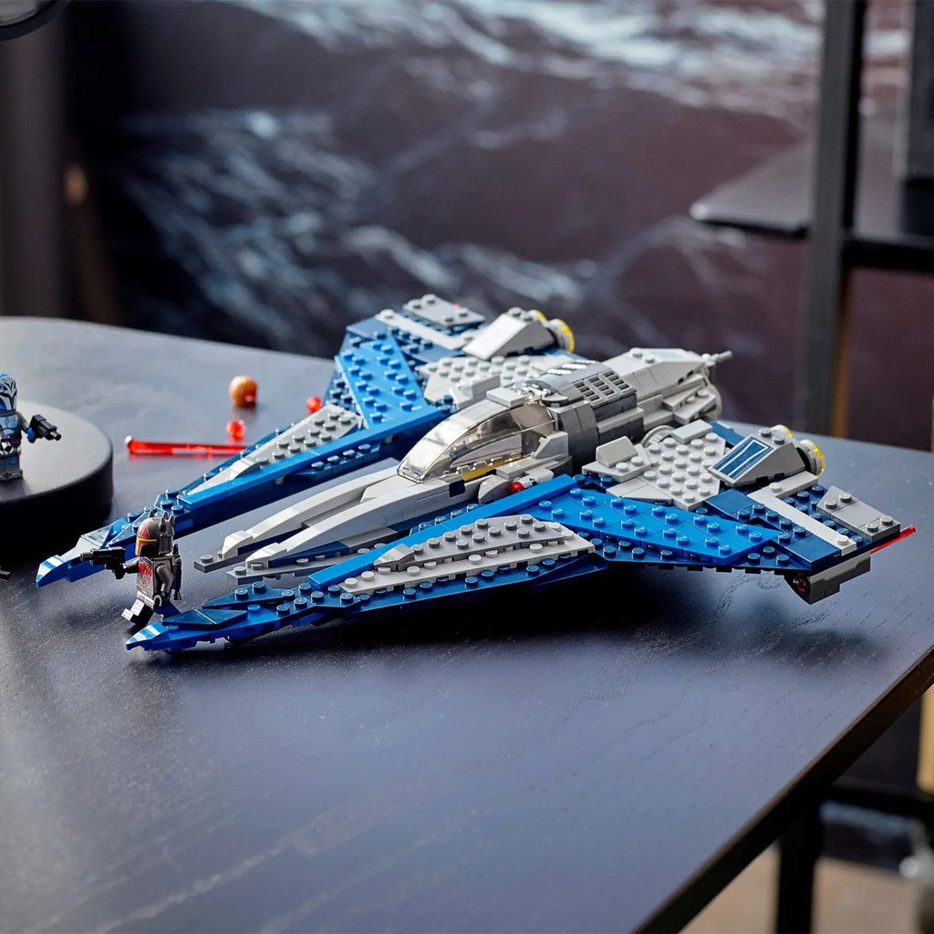 [1127 คอลเลกชันคน] Star Wars 75316 Mandalore Starfighter Spaceship Boy Assembled Model Gift