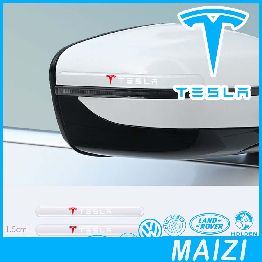 [พร้อม] TESLA รุ่น Y ประตูรถ Anti-Collision Strip ล้อคิ้วกระจกมองหลังประตูมุม Protector สติกเกอร์รถ 