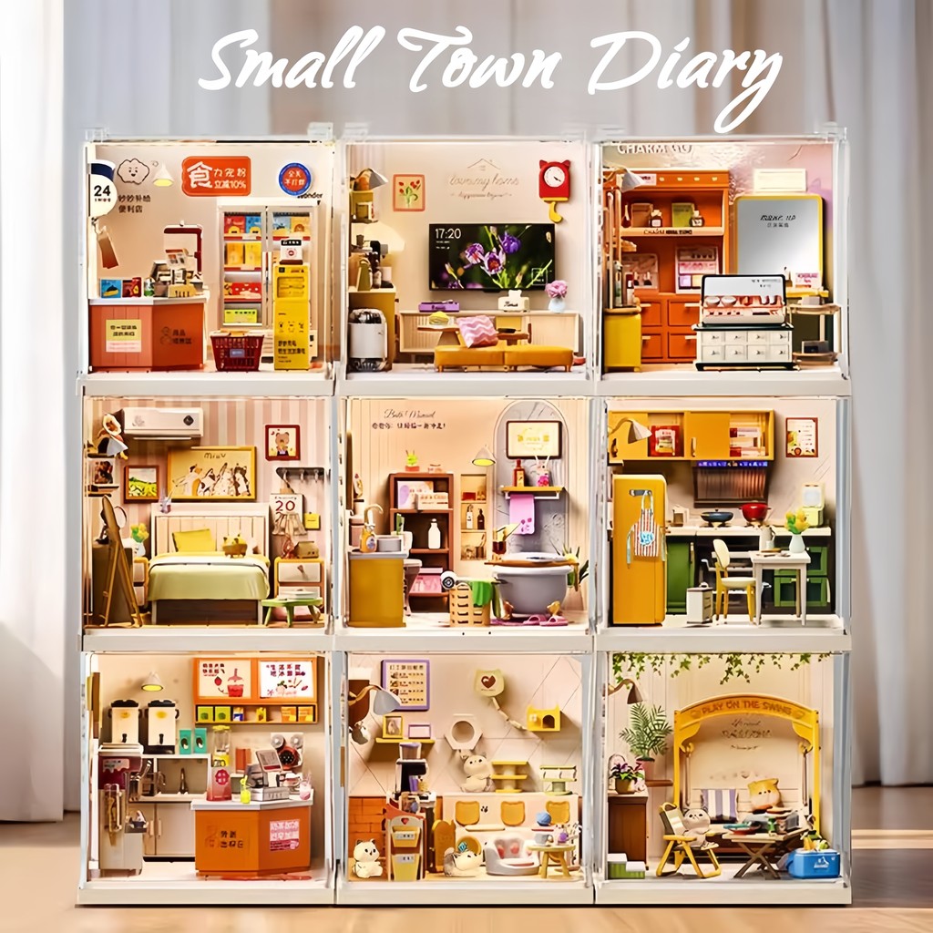 ชุดตัวต่อเมืองจิ๋ว Small City Diary Micro World - DIY บ้านตุ๊กตา ของขวัญวันเกิดสาวน้อย