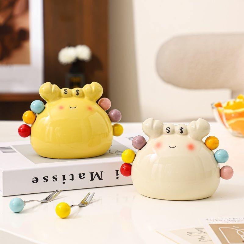 [ร้านค้าขายร้อน] Creative Fortune Fan Crab Fork ความปลอดภัยของเด็กสแตนเลส Dopamine ส้อมขนาดเล็กในครั