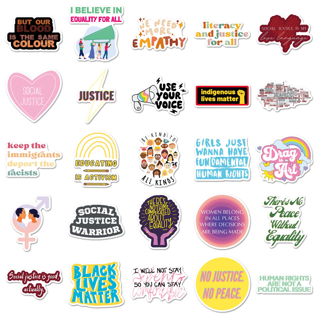 50ชิ้นสังคมยุติธรรมสติ๊กเกอร์ ทําเอง เคสโทรศัพท์โน๊ตบุ๊คคอมพิวเตอร์หมวกกันน็อคสเก็ตบอร์ดสติ๊กเกอร์ - รูปที่ 3