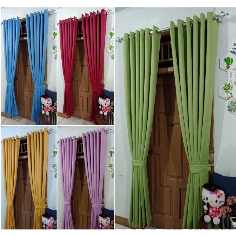 IMPORTED PLAIN BLACKOUT CURTAINS IN MATTE AND NOT GLOSSY COLORS FOR MINIMALIST DOOR WINDOWS, SMOKING