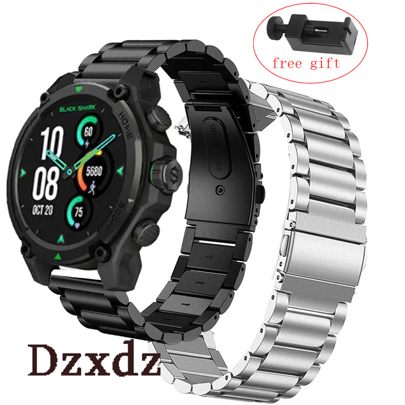 ฟิล์ม สาย Black Shark GS3 Sport ยรัดกีฬาโลหะสแตนเลสสําหรับ Black Shark S1 Classic Pro สมาร์ทวอท์ชสาย