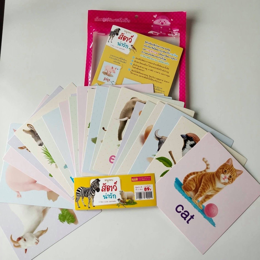 Big card สัตว์น่ารัก 22 ใบ แฟลชการ์ด Flash Card Animal  บัตรคำ เสริมพัฒนาการ flashcard - รูปที่ 4