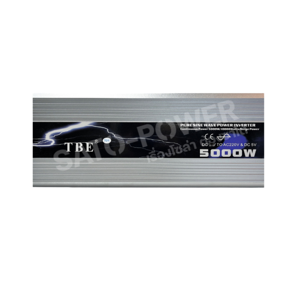 TBE PURE SINE WAVE POWER INVERTER TBE-5000W ระบบ 12V และ 24V อินเวอร์เตอร์เพียวซายเวฟ เครื่องแปลงไฟ 