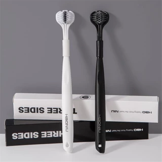 [สินค้าพร้อมส่ง] 【ลดราคา】【ซื้อ 1 แถม 1】แปรงสีฟัน 3 ด้าน หัวแปรง 3 มิติ ขนนุ่ม ทำความสะอาดล้ำลึก ระงับกลิ่นกาย แปรงสีฟันผู้ใหญ่สำหรับใช้ในบ้าน 【ServePro】 PeachBlossom