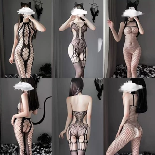 Sexy Girl 😍😍 เซตชุดนอน ลูกไม้ซีทรูแบบชิ้นเดียว การออกแบบแบบกลวง ราคาไม่แพง ความเย้ายวนเซ็กซี่ ชุดนอนซีทรู
