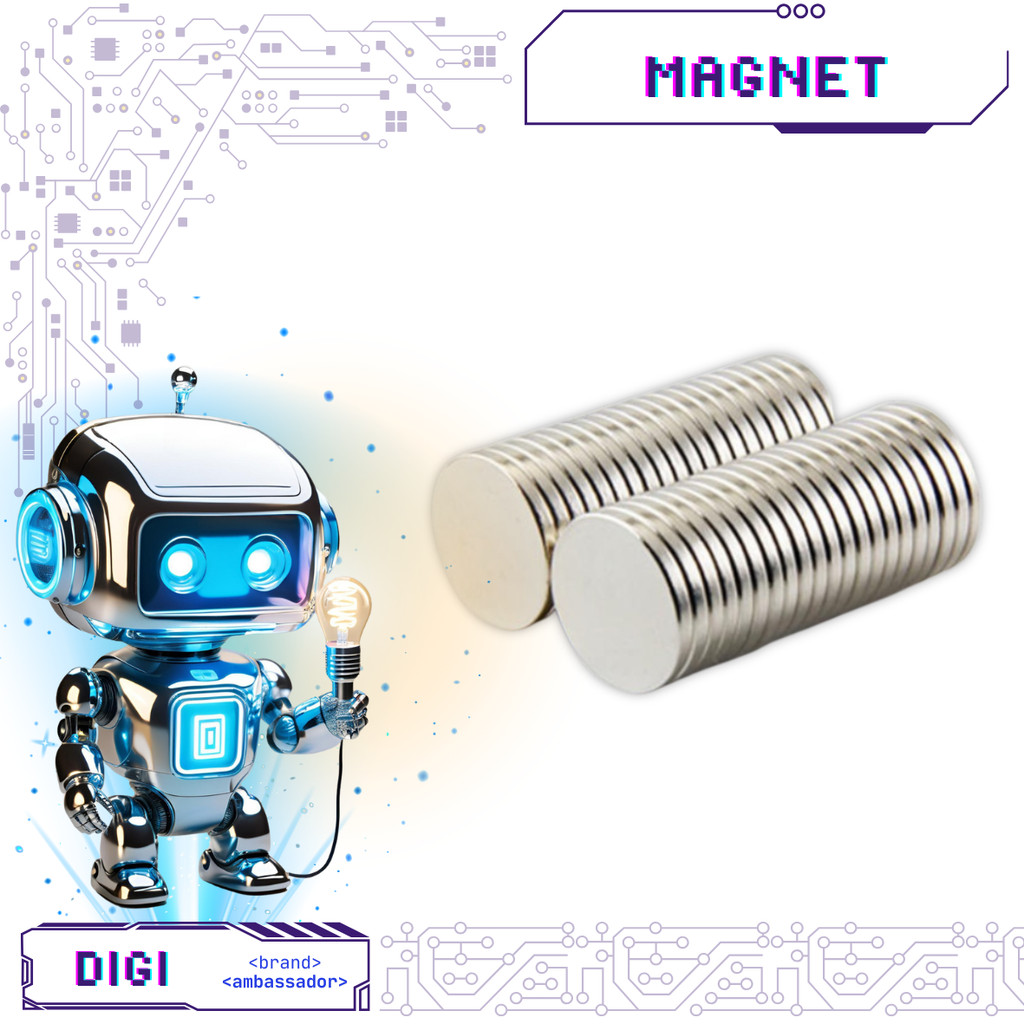 แม่เหล็กนีโอไดเมียมที่แข็งแกร่ง - N52 - Digibot