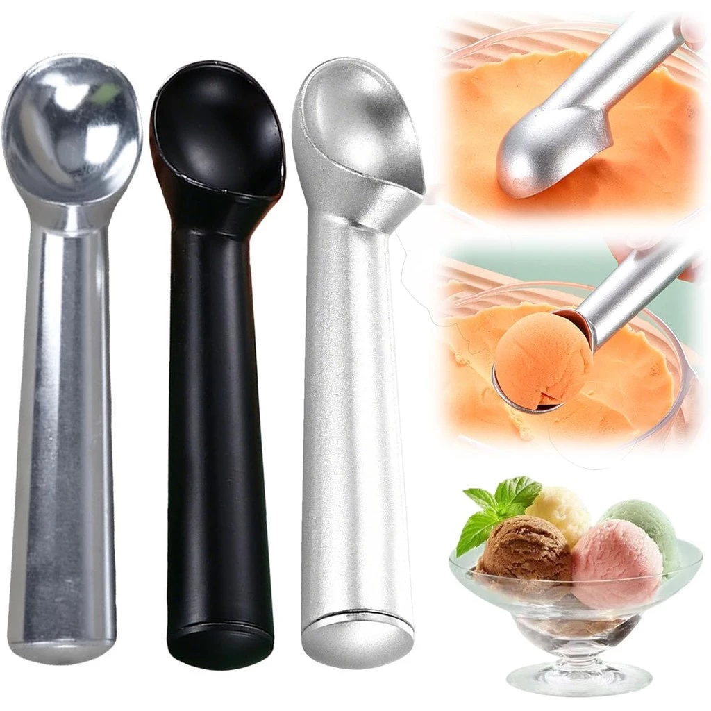 ที่ตักไอศกรีมอะลูมิเนียม Ice Cream Scoop แบบไม่ติด สำหรับไอศกรีม เจลาโต้ และคุกกี้โด