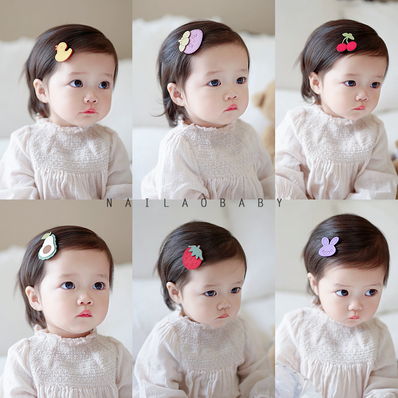 ตีนตุ๊กแกสไตล์เกาหลีสำหรับเด็ก พร้อมเครื่องประดับผมการ์ตูน
