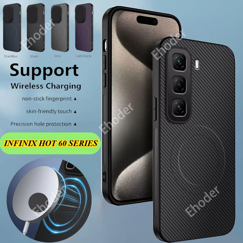ปลอกสําหรับ Infinix HOT 60 Pro Plus 60i 4G 5G 2025 เคสโทรศัพท์แฟชั่นใหม่แม่เหล็กกันกระแทกสําหรับ HOT60ProPlus HOT60Pro HOT60i HOT60 60Pro + 60Pro หรูหราคาร์บอนไฟเบอร์กรณี