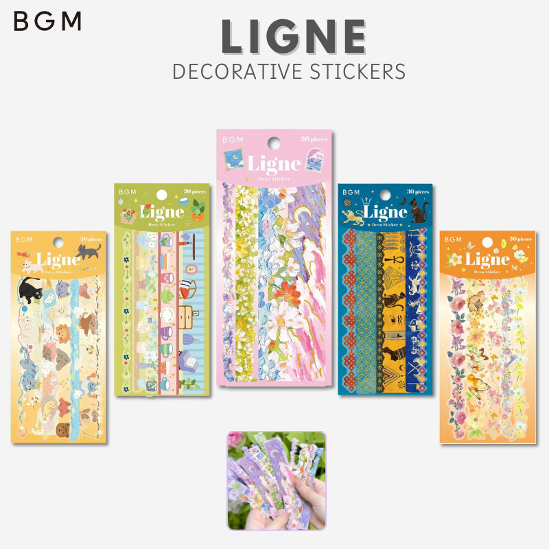 BGM Ligne Decorative Stickers Collection, Japan Diary/ Journal Stationery