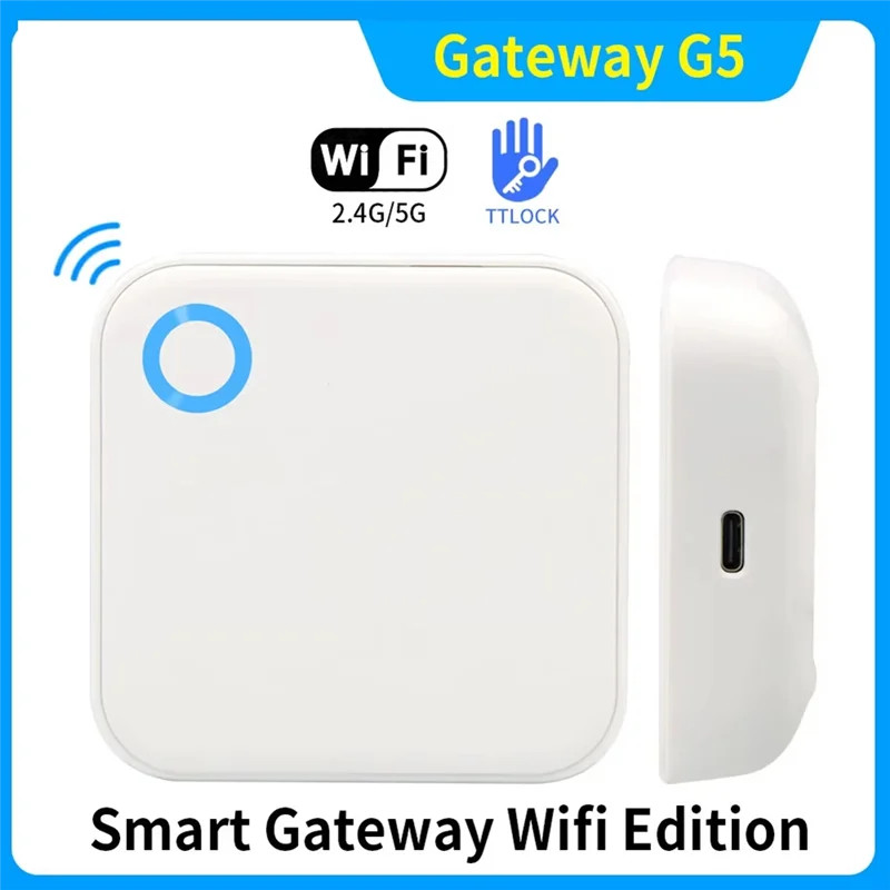2.4G + 5G TTLOCK WIFI Gateway G5 บลูทูธตาข่ายประตูล็อค Gateway G5 สําหรับ Tthotel TTLOCK APP โรงแรมล