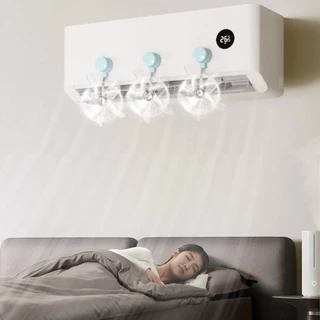 DeeThai พัดลมติดแอร์ ปรับเครื่องปรับอากาศ ตัวช่วยกระจายลมแอร์ Air conditioner vent
