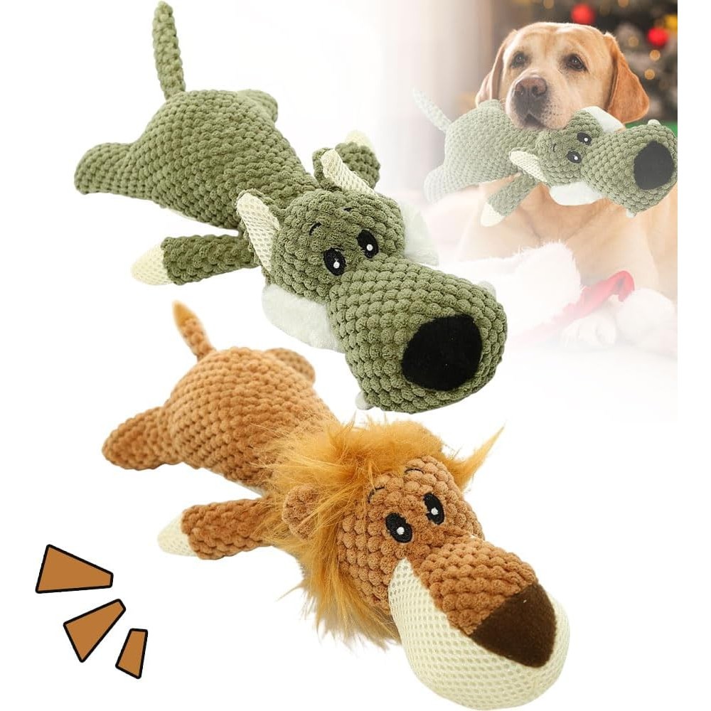 ของเล่นสุนัขตุ๊กตา Squeaky Dog Toy ทนกัด มีเสียง สำหรับเคี้ยว ดึงเล่น และลดความเบื่อ