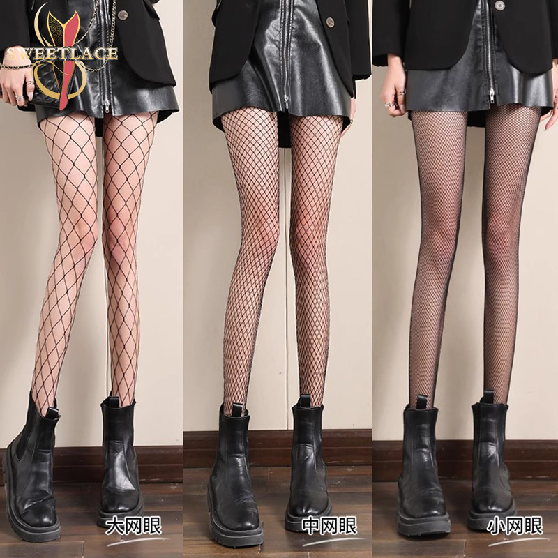 💞SweetLace💞ถุงน่องแฟชั่นสตรี ดีไซน์เอวสูง ถุงเท้าตาข่ายถัก แข็งแรงและทนต่อการขีดข่วน🚚พร้อมส่งจากไทย🚀
