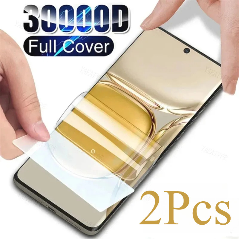 2PCS ฝาครอบซิลิโคน Hydrogel ฟิล์มสําหรับ BLU Bold N1 N2 N3 C7 C7X F91 F92e S91 Pro ป้องกันหน้าจอ