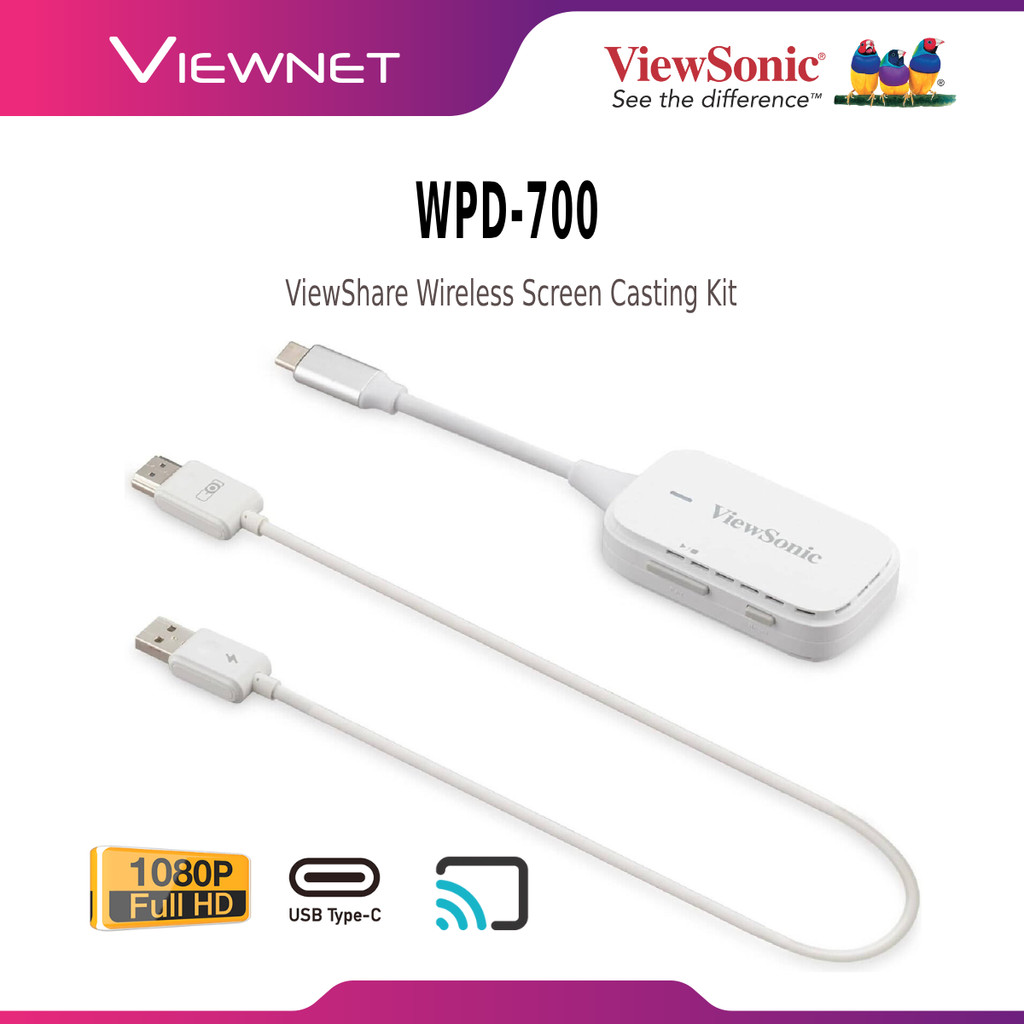 VIEWSONIC WPD-700 / WPD-900 ชุดย่างหน้าจอไร้สาย VIEWSHARE พร้อมปลั๊กและเล่น, PEER-TO-PENER CONNECTIO