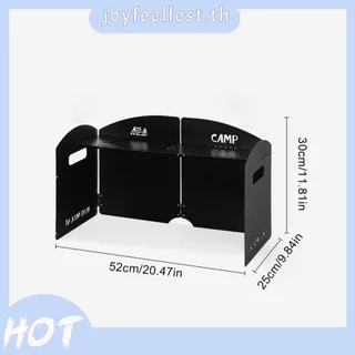 บังลม แผ่นบังลมเตาแคมป์ปิ้ง แบบพับได้ โล่ลมแคมป์ปิ้ง บังลม แผ่นสแบบพกพา ประกอบง่าย บังลมเตาแคมป์ปิ้ง สําหรับทําอาหารบาร