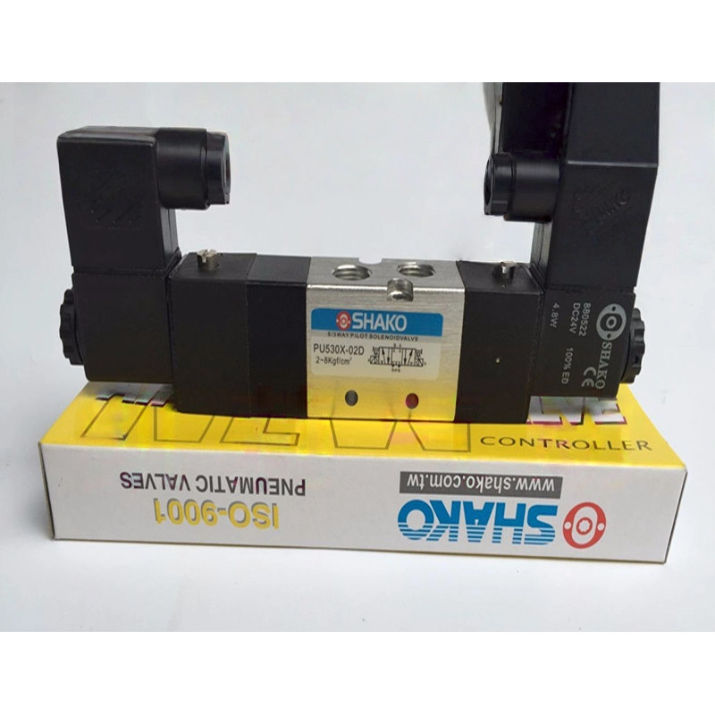 ไต้หวัน SHAKO Xingong นิวเมติก Solenoid วาล์วย้อนกลับ PU520 530-02S-03S-04S-02D-03D-04D