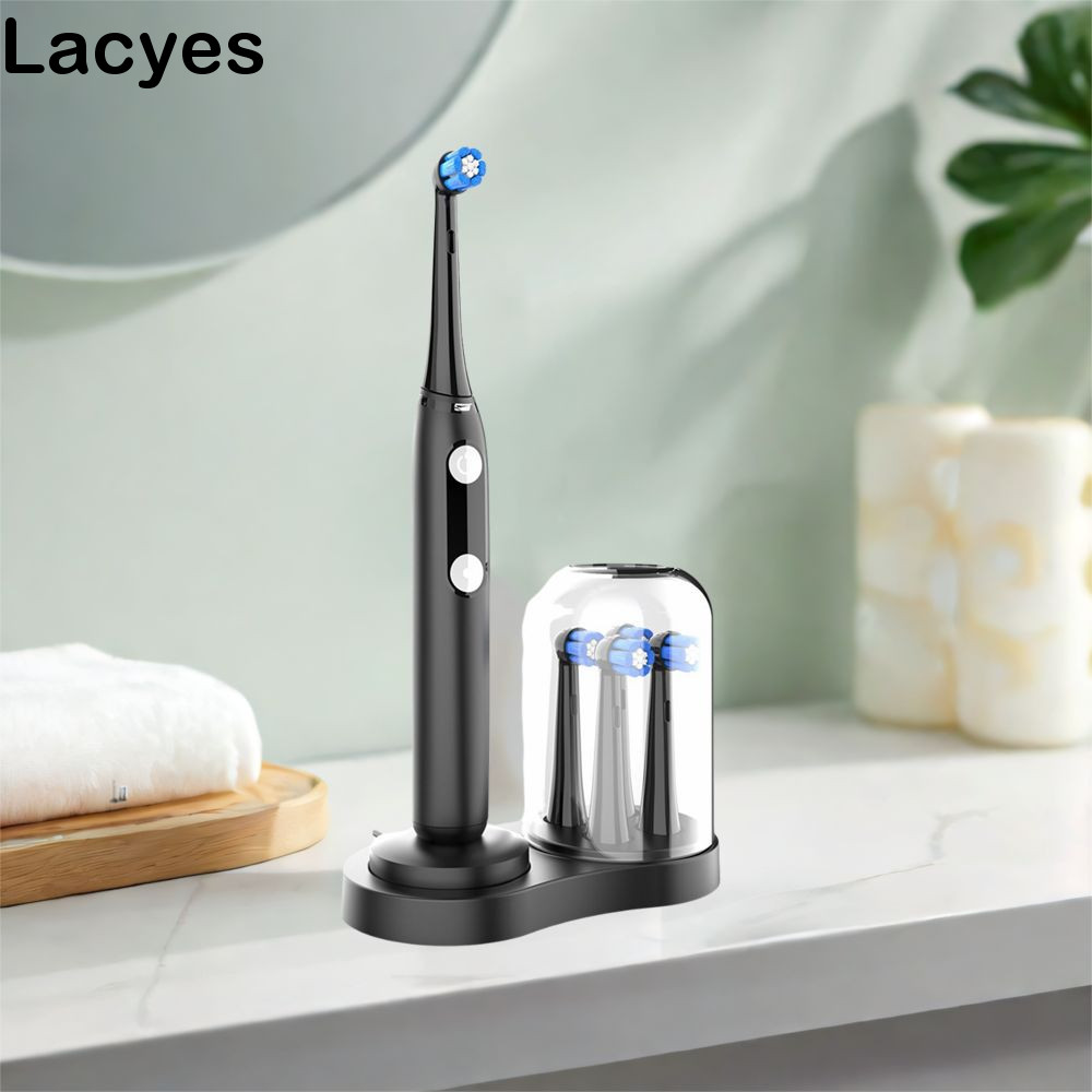 LACYES 2 ชุดหัวแปรงเก็บ, พลาสติก 2 in 1 ชั้นวางแปรงสีฟันไฟฟ้า, ปฏิบัติด้วยฝุ่นถ้วยผู้ถือแปรงสีฟันประ