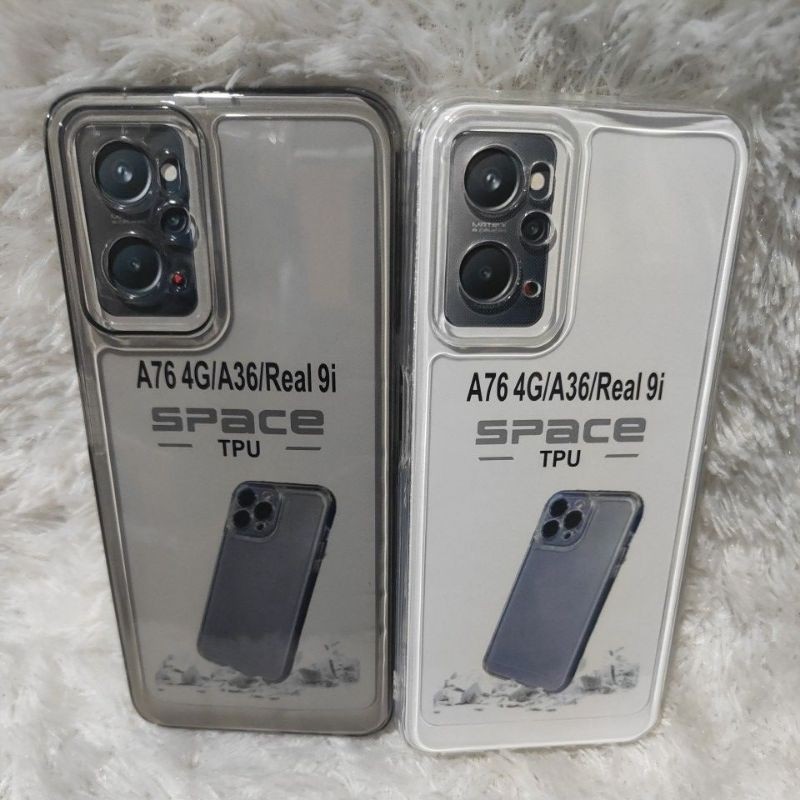 Softcase/Casing OPPO A76 4G A36 Case Silicone Clear Clear Transparent Pro Camera + Camera glass prot