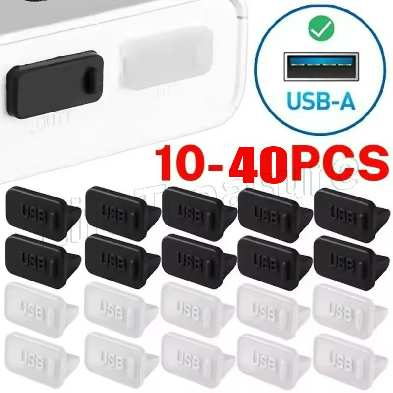 USB A Dust Plug - สําหรับ USB -A Charger Port Cover Cap - กันฝุ่นพอร์ต USB-A - Universal, ซิลิโคน, Dustplug Cover - สําหรับแล็ปท็อปพีซีโน้ตบุ๊ค