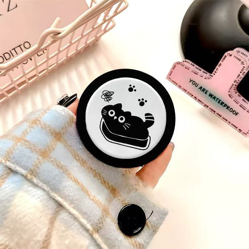 สีดํา Naughty Cat รูปแบบขาตั้งโทรศัพท์เหมาะสําหรับ Iphone 17 17promax 16 pro max 12 13 14 15 ผู้ถือโทรศัพท์มาใหม่โทรศัพท์ Grips