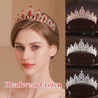 มงกุฎประดับเพชร คริสตัลหรูหรา Princess Crown เครื่องประดับผม สำหรับเจ้าสาว เจ้าหญิง