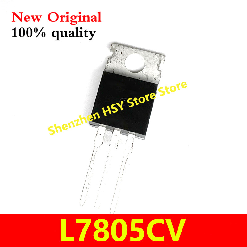 (10 ชิ้น) 100% ใหม่ L7805CV 7805 L7805 L7805C LM7805 MC7805 TO-220 ชิปเซ็ต