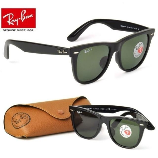 5% bcon + เคส 5D + Rayban + Wayfarer + 100 + 25 + + Luxottica + อิตาลี + แว่นตา + navigator + Ferrar