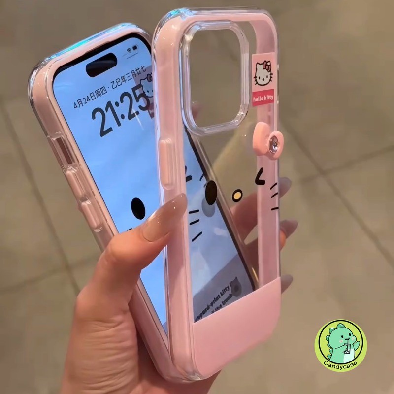 Kitty Fase 2 in 1 เคสโทรศัพท์สําหรับ Vivo Y39 Y38 Y37 Pro Y36 Y29 Y28 Y28S Y27 Y27S Y18 Y18E Y18S Y18i Y17S Y16 5G 4G ฝาครอบแมวหรูหรา