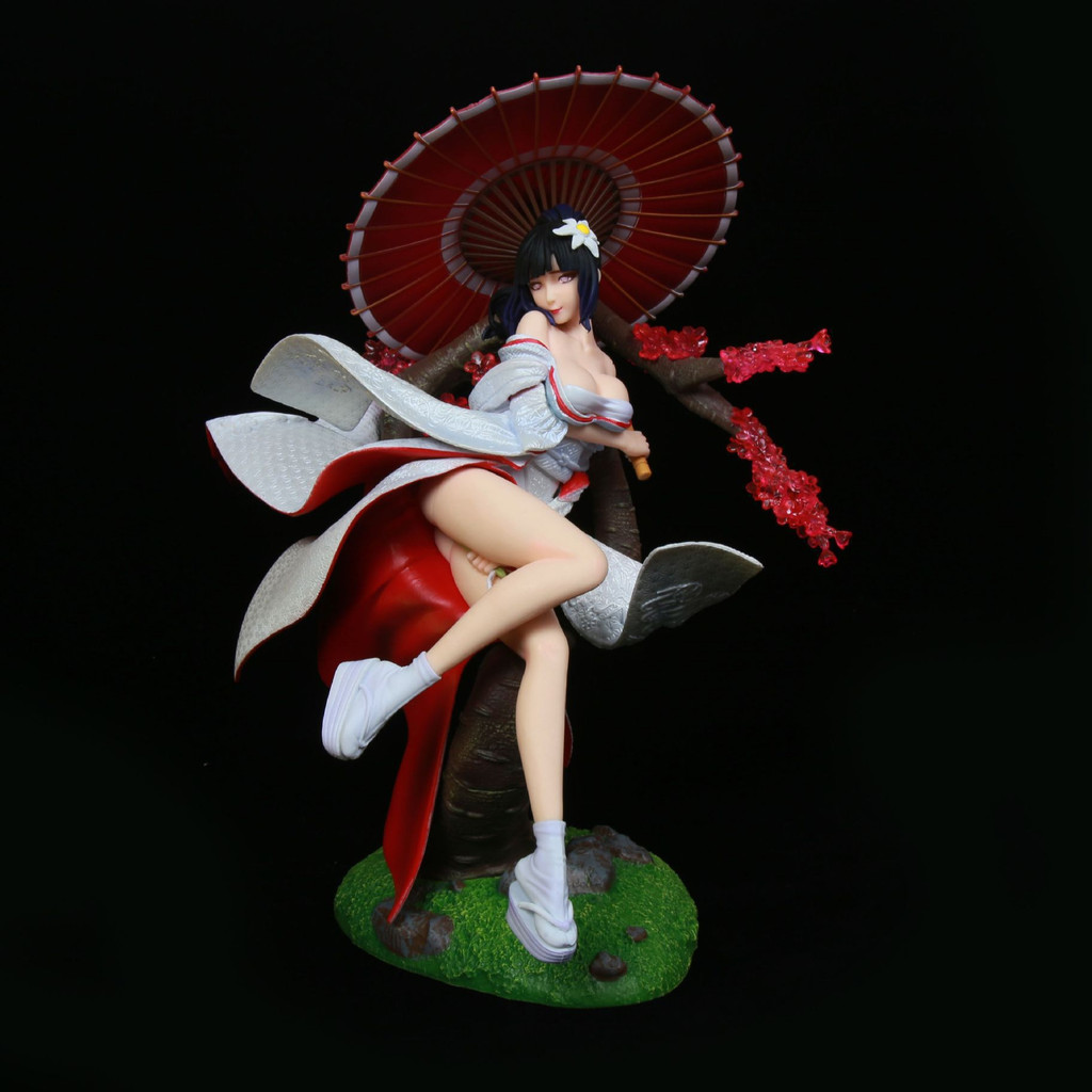 Hyuga Hinata Kimono Flower Wedding White Scaleless Hinata รูปปั้นฉากรุ่น Boxed Figure