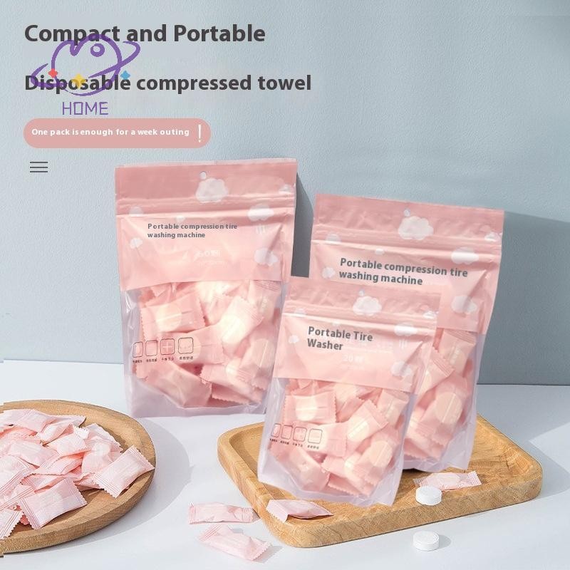 [เมย์โฮม] 20/50ชิ้นมินิบีบอัดผ้าขนหนูทิ้งแคปซูลผ้าขนหนูเมจิกดูแลใบหน้าแท็บเล็ตเดินทางกลางแจ้งผ้าเช็ดทําความสะอาดกระดาษเนื้อเยื่อ {ไทย}