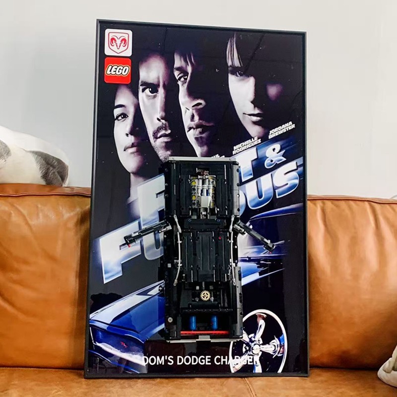 เข้ากันได้กับ LEGO 42111 Fast and Furious Dodge Charger กรอบรูปแขวนผนังตกแต่งสร้างสรรค์