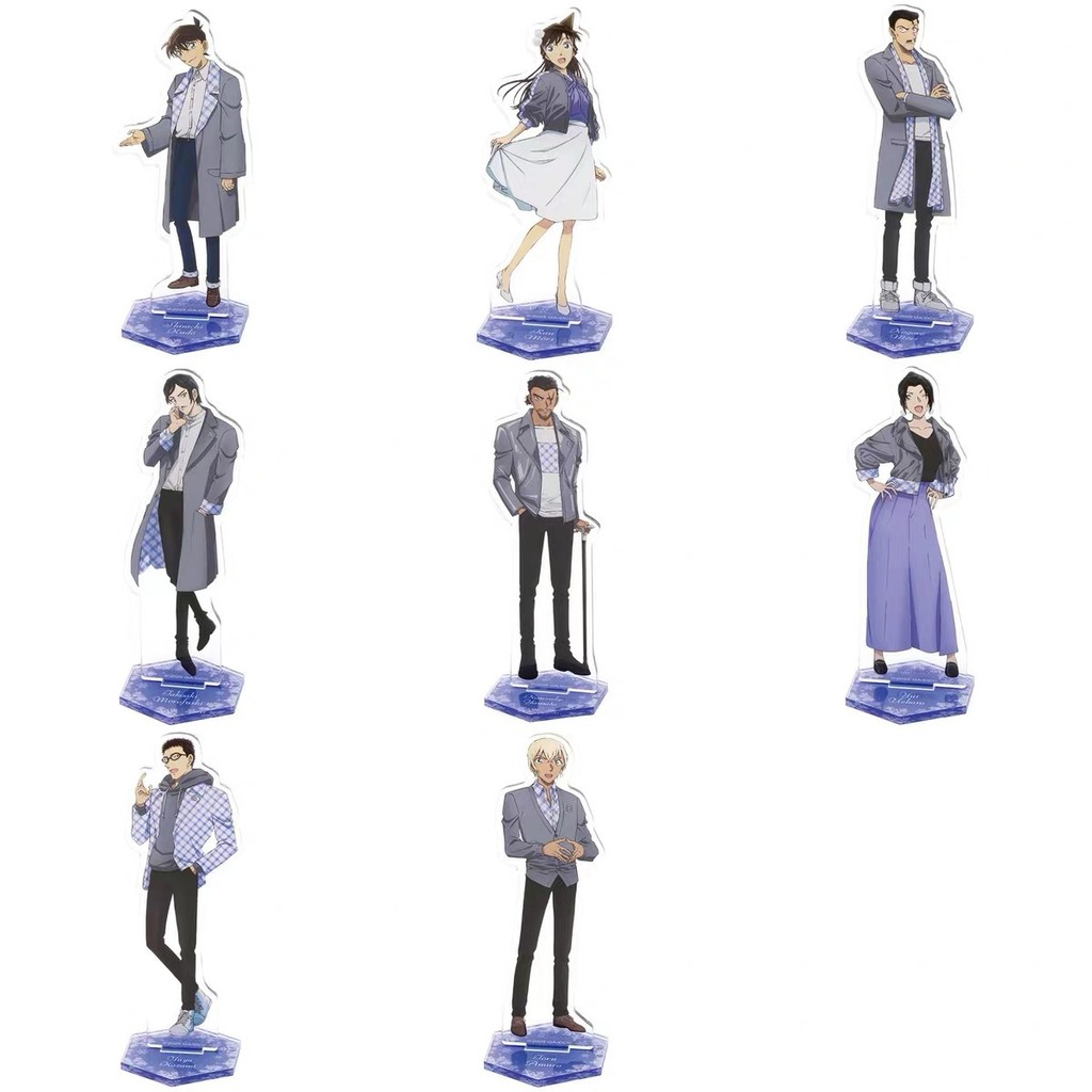 นักสืบโคนัน: ขาตั้งอะคริลิค Flashback ตาเดียว Kudou Shinichi Mouri Ran เดสก์ท็อปเครื่องประดับ Anime Merch